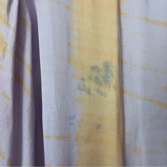 NORBLACK NORWHITE lavender peach tie dye cupro modal boat neck midi dress - Picture 6 of 8